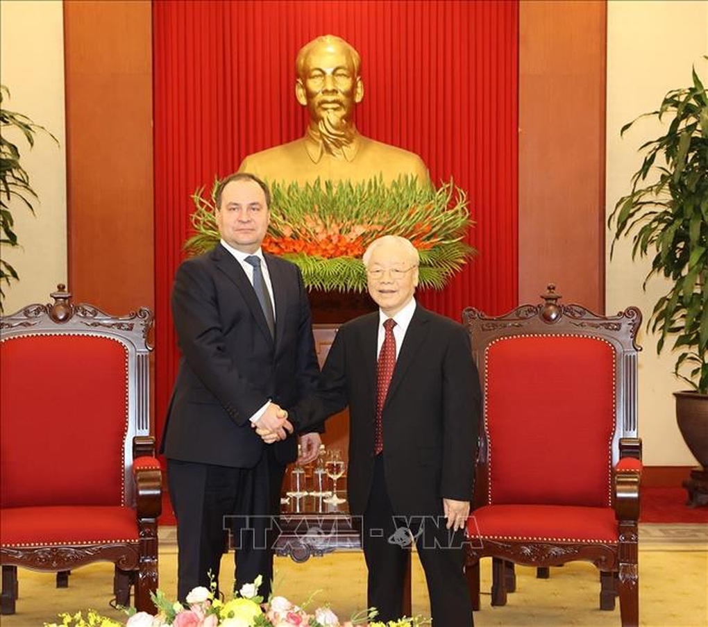 Tổng Bí thư Nguyễn Phú Trọng tiếp Thủ tướng Belarus Roman Golovchenko - 1 Tổng Bí thư Nguyễn Phú Trọng tiếp Thủ tướng Belarus Roman Golovchenko - 1