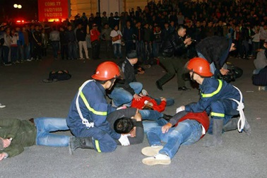 Diễn tập cứu nạn tình huống đám đông chen lấn, giẫm đạp