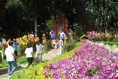 110.000 nghìn chậu hoa phủ kín công viên Tao Đàn