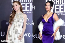 Hòa Minzy và dàn mỹ nhân mặc đồ gợi cảm đi dự show thời trang