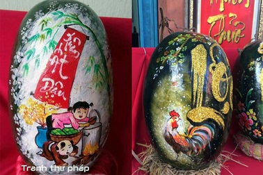 Từ món quà tặng mẹ vợ, chàng trai nổi hứng vẽ 3.000 tranh thư pháp dưa hấu