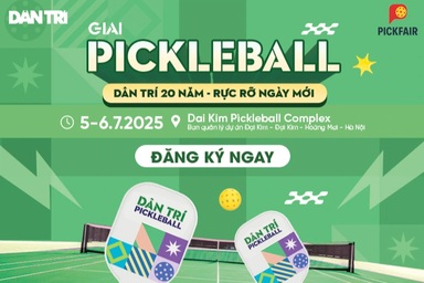 Cơ cấu giải thưởng ở giải đấu pickleball "Dân trí 20 năm - Rực rỡ ngày mới"