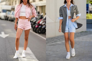 Cách phối đồ mùa hè sành điệu với giày sneakers trắng