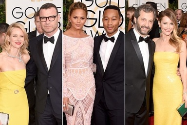 Các cặp đôi đẹp trên thảm đỏ Quả Cầu Vàng