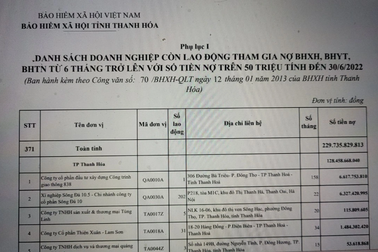 Doanh nghiệp còn 2 lao động mà nợ hơn 37 tỷ tiền bảo hiểm xã hội