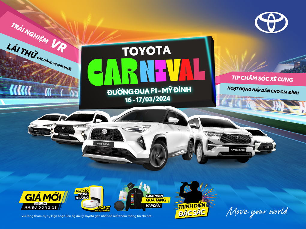 Cơ hội trải nghiệm xe Toyota lớn nhất năm tại sự kiện Toyota Carnival - 1 Cơ hội trải nghiệm xe Toyota lớn nhất năm tại sự kiện Toyota Carnival - 1