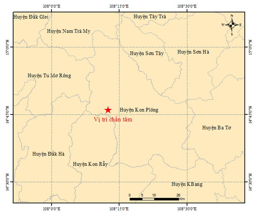 Động đất liên tiếp ở Kon Tum, rung lắc ảnh hưởng tới Đà Nẵng - 2 Động đất liên tiếp ở Kon Tum, rung lắc ảnh hưởng tới Đà Nẵng - 2