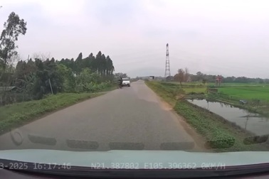 Tài xế xử lý khó hiểu khiến ô tô lao xuống ao nước ven đường