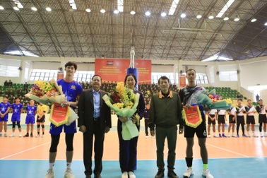 Giao lưu bóng chuyền giữa Công an Việt Nam và lực lượng vũ trang Campuchia