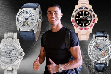 Bóc giá bộ sưu tập đồng hồ tiền tỷ, nạm kim cương của Cristiano Ronaldo
