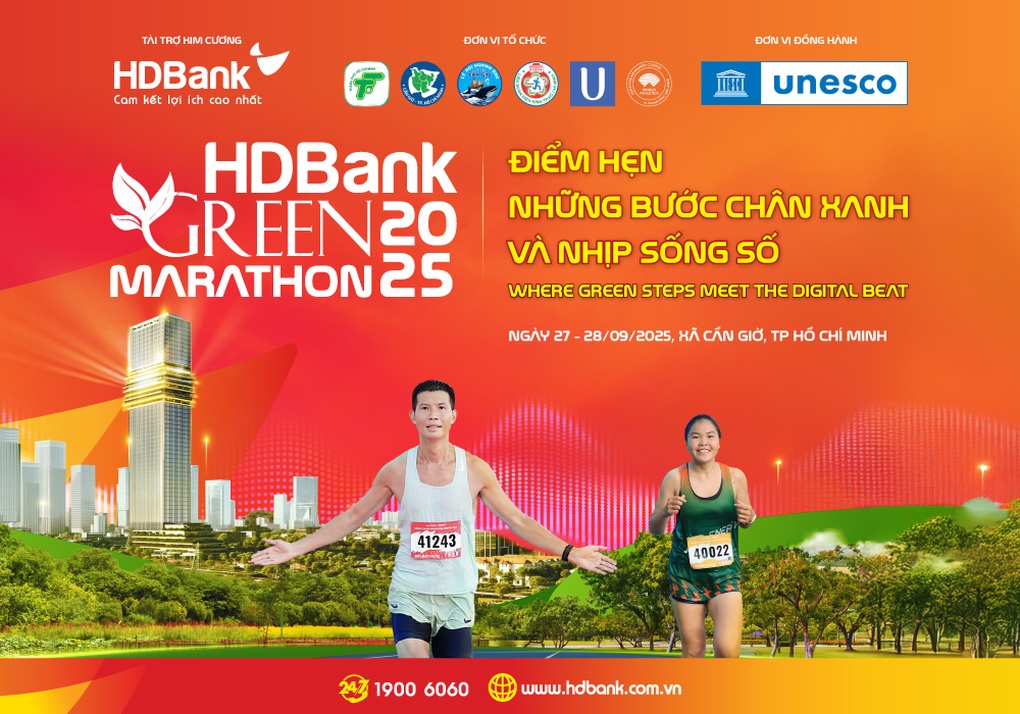 HDBank Green Marathon ឆ្នាំ 2025 រដូវកាលទី 4៖ ដំណើរដ៏រស់រវើក និងពណ៌បៃតងថ្មី - 1 HDBank Green Marathon 2025 mùa thứ 4: Hành trình xanh sôi động và mới mẻ - 1