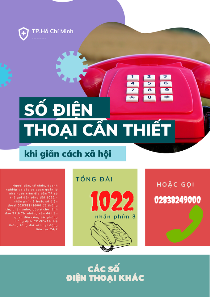 Những số điện thoại cần thiết trong thời gian giãn cách xã hội ở TP.HCM - Ảnh 1.