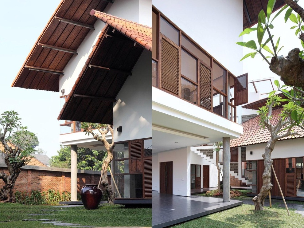 Nhà làm từ gỗ tái chế, thiết kế không tường, không vách ngăn đẹp bất ngờ - 4