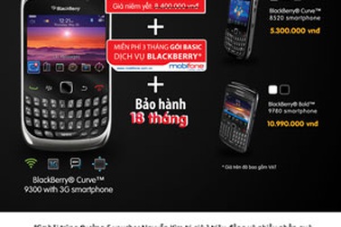 BlackBerry 9300 giảm 2 triệu đồng 