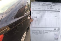 Công an vào cuộc điều tra vụ người phụ nữ sang trọng lén cào xước ô tô