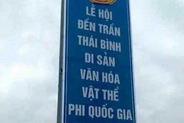 Thái Bình lên tiếng tấm pano quảng bá lễ hội đền Trần "phi quốc gia"