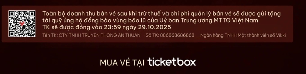 Music Night Me! Vietnamesen: Jedes Ticket ist für die Menschen in den Hochwassergebieten von Bedeutung - 4 Đêm nhạc Tôi! Người Việt Nam: Mỗi tấm vé ý nghĩa với người dân vùng lũ - 4