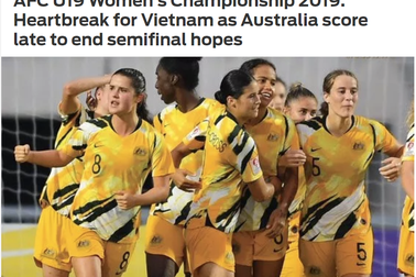 Báo châu Á tiếc nuối khi U19 nữ Việt Nam bị loại cay đắng