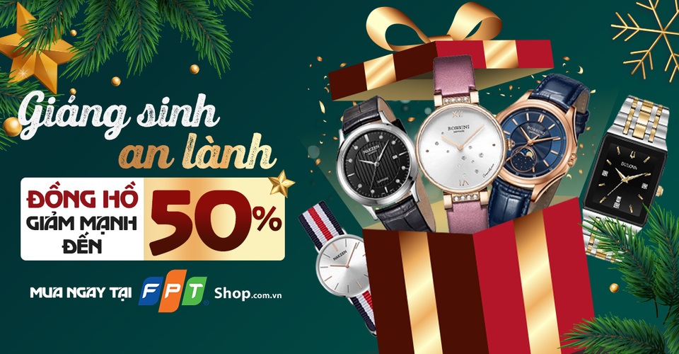 Săn đồng hồ chính hãng giảm đến 50% tại FPT Shop dịp cuối năm - 1 Săn đồng hồ chính hãng giảm đến 50% tại FPT Shop dịp cuối năm - 1