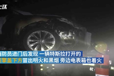 Thêm một vụ cháy xe Tesla khó hiểu