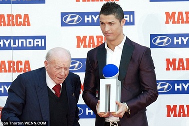 C.Ronaldo nhận giải thưởng Cầu thủ xuất sắc nhất La Liga