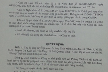 Xác minh đơn tố cáo giám thị trại tạm giam vòi tiền của người nhà phạm nhân