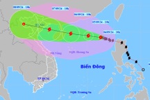 Bão Yagi tiếp tục mạnh lên, gió giật cấp 15