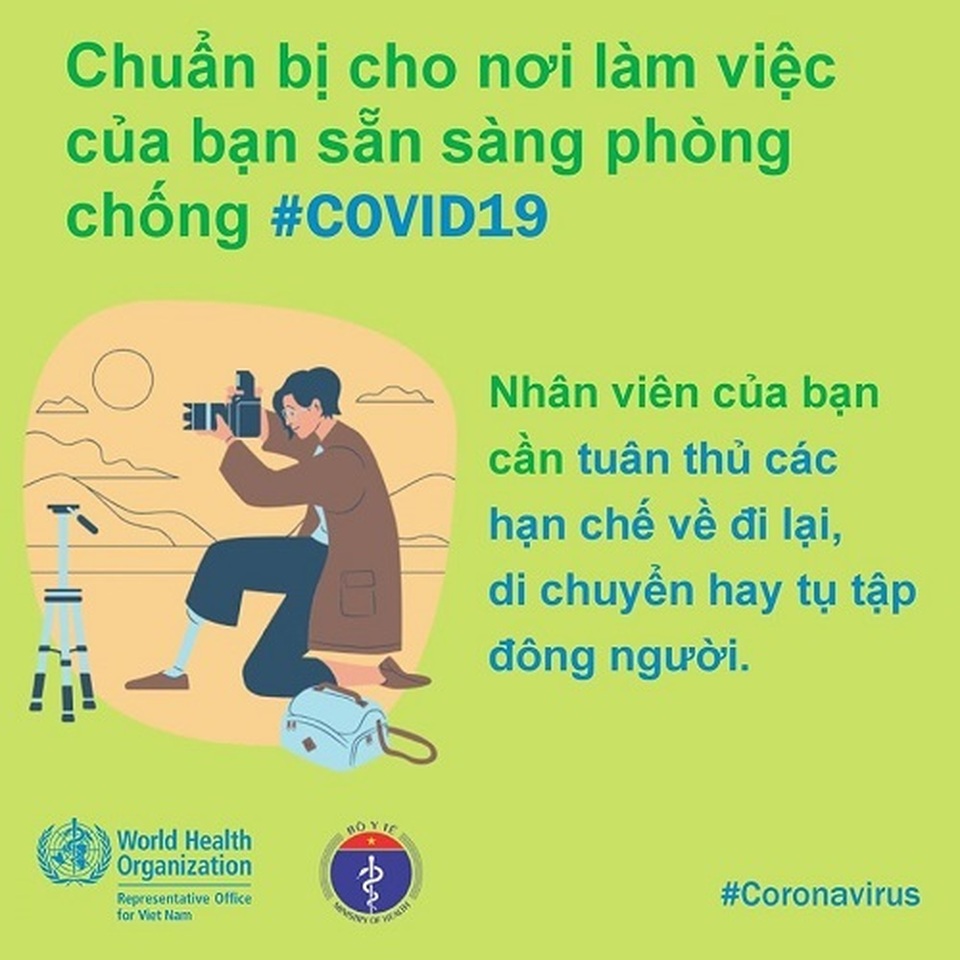 WHO khuyến cáo cách phòng chống Covid-19 tại nơi làm việc - 7 WHO khuyến cáo cách phòng chống Covid-19 tại nơi làm việc - 7