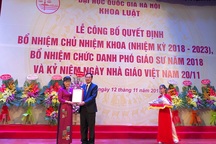 ĐH QGHN bổ nhiệm PGS.TS Nguyễn Thị Quế Anh giữ chức Chủ nhiệm Khoa Luật