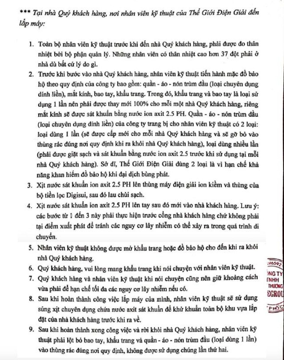 Thế Giới Điện Giải triển khai thành công quy trình lắp đặt thời Covid-19 - 3 Thế Giới Điện Giải triển khai thành công quy trình lắp đặt thời Covid-19 - 3