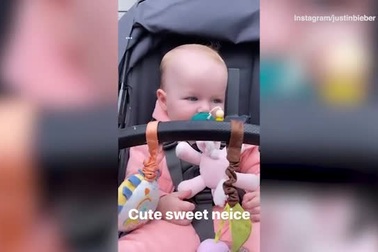 Justin Bieber đăng tải clip ghi hình cháu gái của vợ lên tài khoản cá nhân