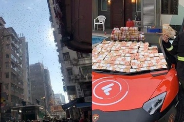 Thiếu gia đi siêu xe Lamborgini rải tiền khắp phố gây náo loạn