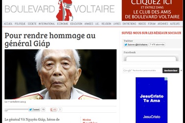 Báo Pháp- Báo Mỹ không ngừng ca ngợi Tướng Giáp