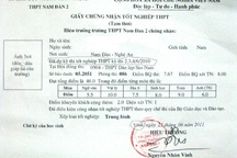 Thí sinh "ngã ngửa" vì giấy chứng nhận tốt nghiệp tạm thời sai thông tin