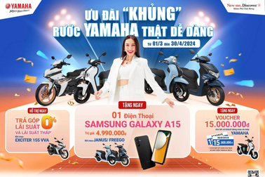 Ưu đãi mừng lễ lớn: Mua xe máy dễ dàng cùng Yamaha Motor Việt Nam