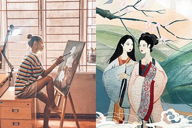 Bộ tranh minh họa truyện Kiều của nữ sinh Hà Tĩnh gây sốt