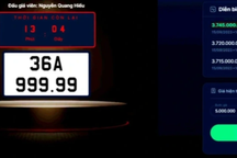 Biển số ngũ quý 9 Thanh Hóa được chốt giá hơn 7,4 tỷ đồng