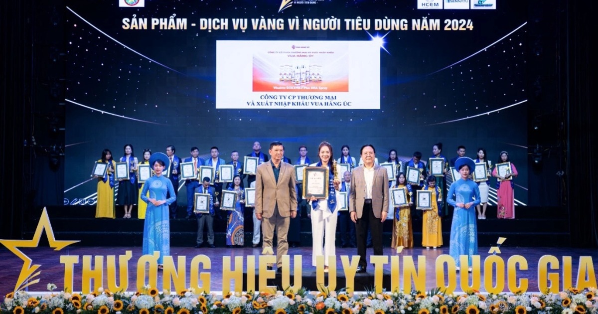 Vua Hàng Úc nhận giải thưởng "Sản phẩm vàng vì người tiêu dùng 2024"