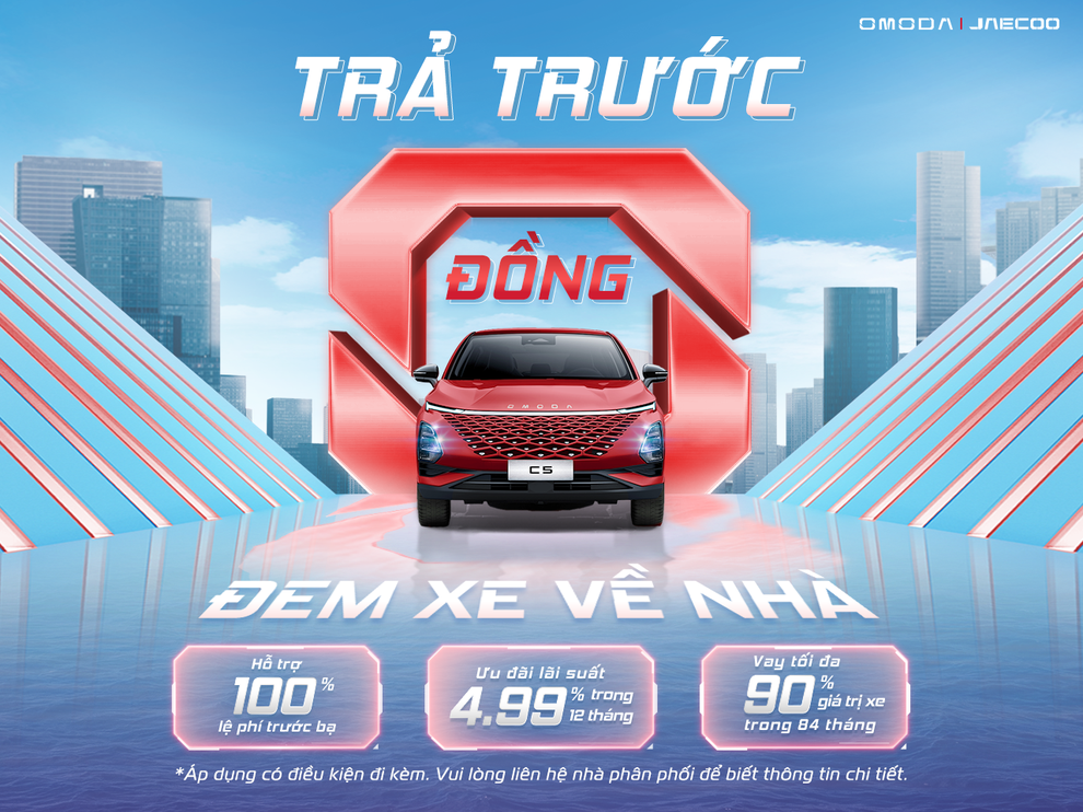 Omoda C5 mở bán với chương trình “Trả trước 0 đồng - Đem xe về nhà” - 1 Omoda C5 mở bán với chương trình “Trả trước 0 đồng - Đem xe về nhà” - 1