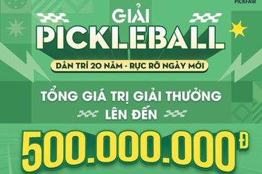 Công bố điều lệ thi đấu giải pickleball "Dân trí 20 năm - Rực rỡ ngày mới"