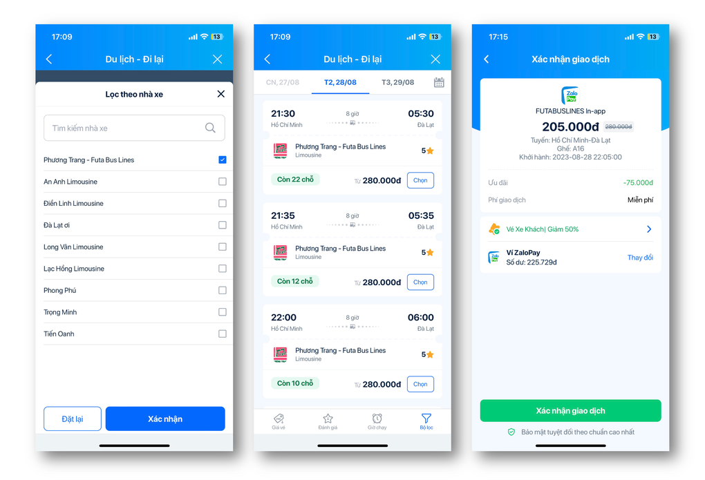 Vé xe khách dịp lễ 2/9 giảm đến 50% khi mua trên ZaloPay - 3 Vé xe khách dịp lễ 2/9 giảm đến 50% khi mua trên ZaloPay - 3