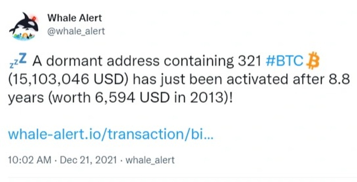 Chiếc ví bí ẩn chứa 321 bitcoin sống lại sau 8 năm ngủ đông - 1 Chiếc ví bí ẩn chứa 321 bitcoin sống lại sau 8 năm ngủ đông - 1