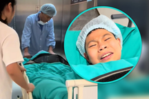 Sắp lên bàn mổ, cậu bé khiến mẹ kế rơi nước mắt vì câu nói thật lòng