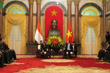 Chủ tịch nước Trần Đại Quang tiếp Bộ trưởng Bộ Quốc phòng Indonesia
