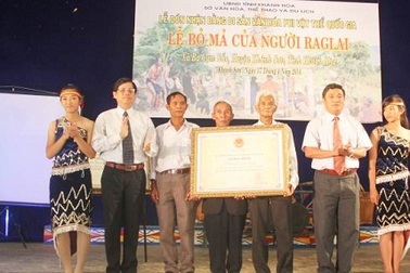 Lễ hội bỏ mả của người Raglai là Di sản văn hoá phi vật thể quốc gia