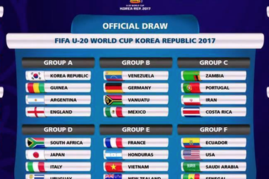 U20 Việt Nam cùng bảng với Pháp tại World Cup 2017