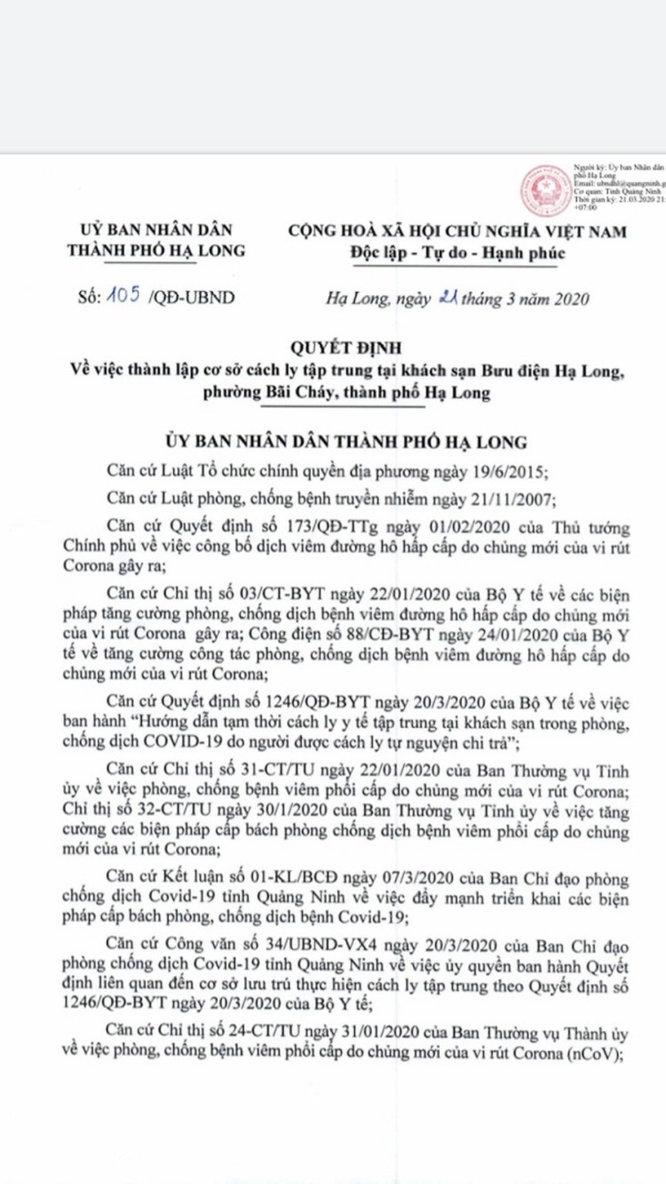 Quảng Ninh thành lập cơ sở cách ly tập trung tự nguyện chi trả - 2 Quảng Ninh thành lập cơ sở cách ly tập trung tự nguyện chi trả - 2