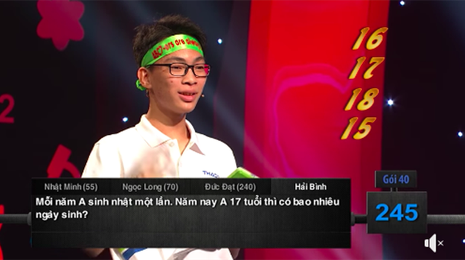 3 câu hỏi tưởng hại não hóa ra dễ không tưởng làm khó thí sinh Olympia - 3 3 câu hỏi tưởng hại não hóa ra dễ không tưởng làm khó thí sinh Olympia - 3