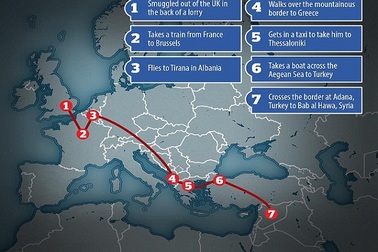Chi tiết hành trình dễ dàng đi từ Anh đến Syria của "John thánh chiến"