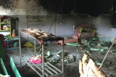 Trường mầm non bị lửa thiêu rụi